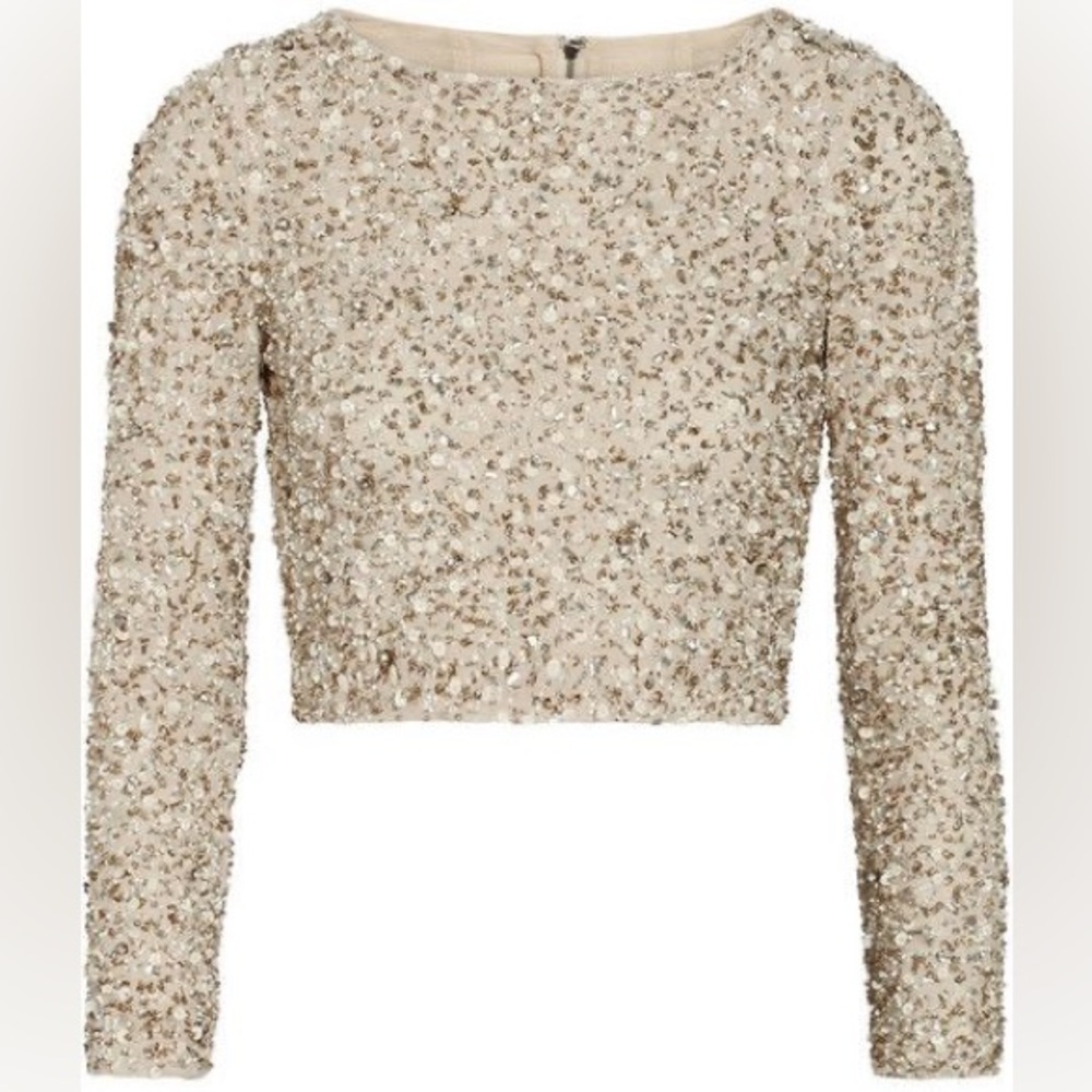Alice + Olivia Sequin Crop Top